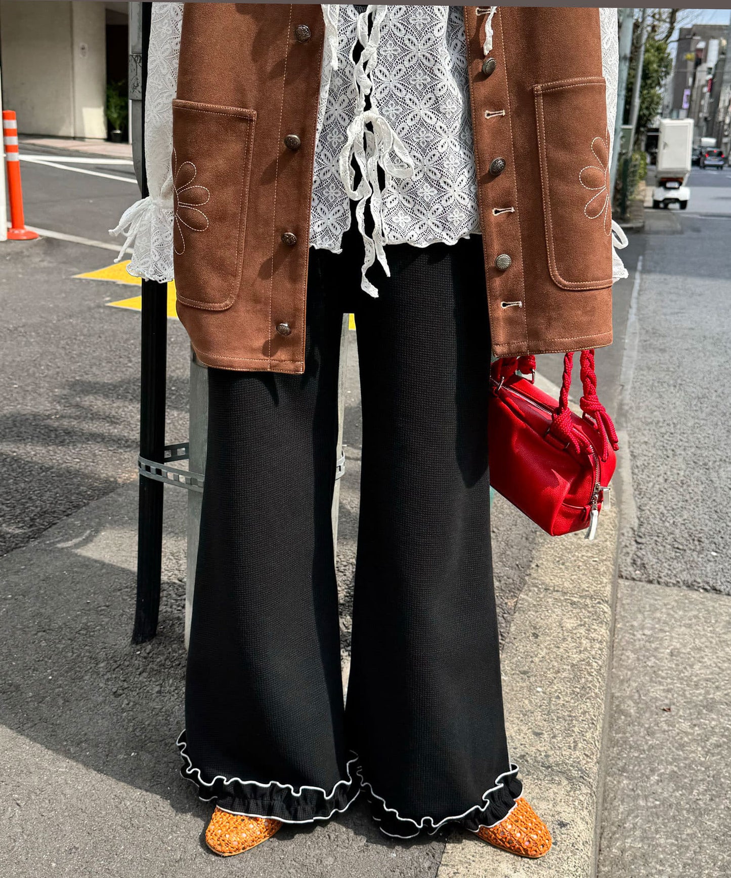 HELLO.SANFRANCISCO 窩夫格喇叭褲 - Image 35