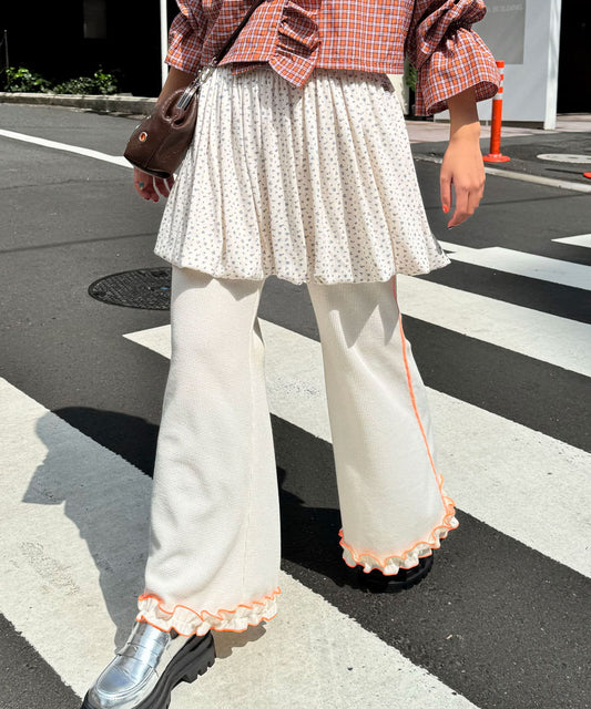 HELLO.SANFRANCISCO 窩夫格喇叭褲 - Image 2