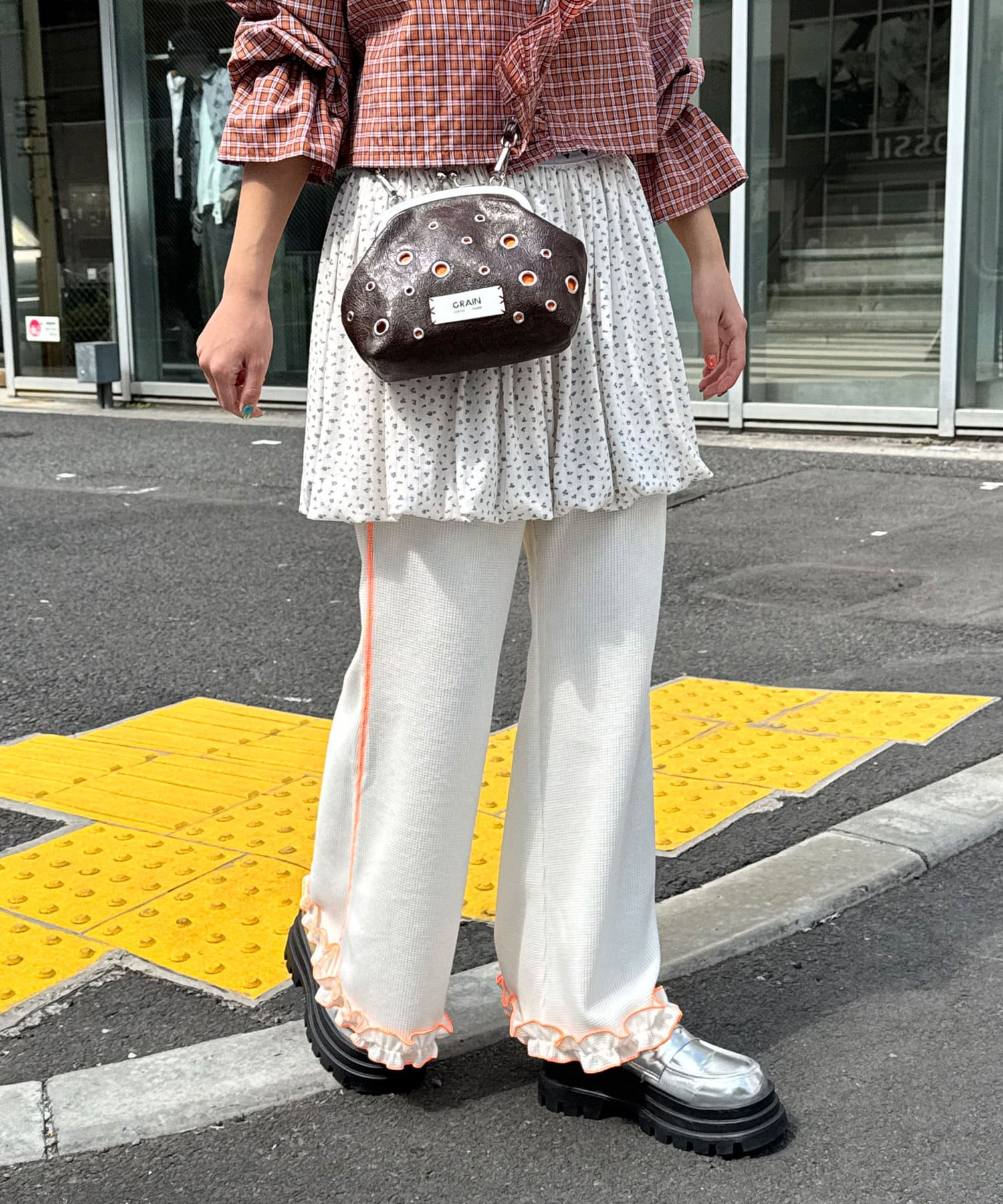 HELLO.SANFRANCISCO 窩夫格喇叭褲 - Image 40