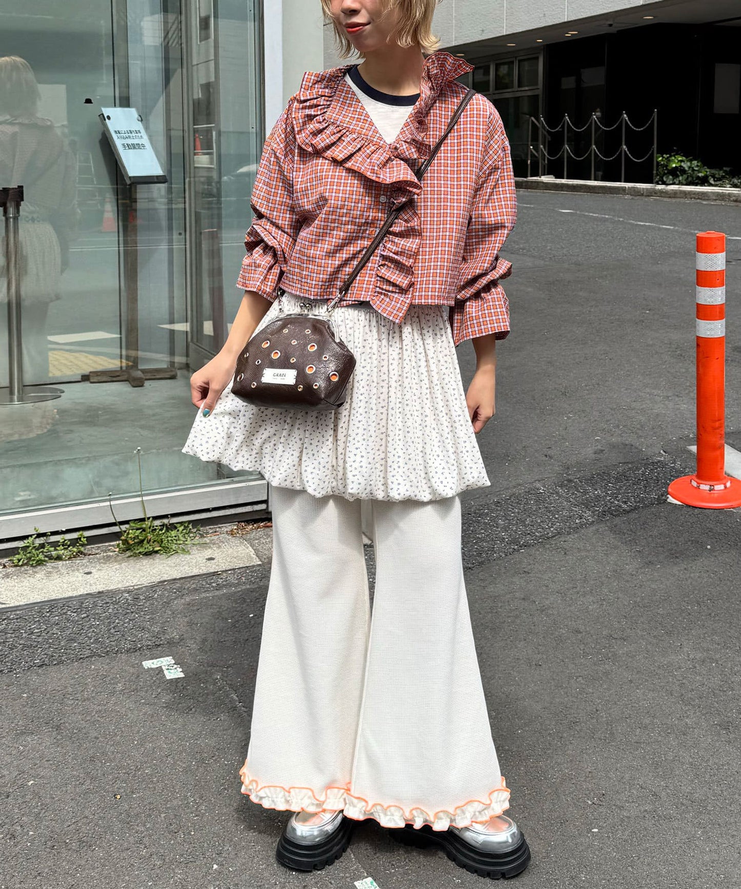 HELLO.SANFRANCISCO 窩夫格喇叭褲 - Image 43