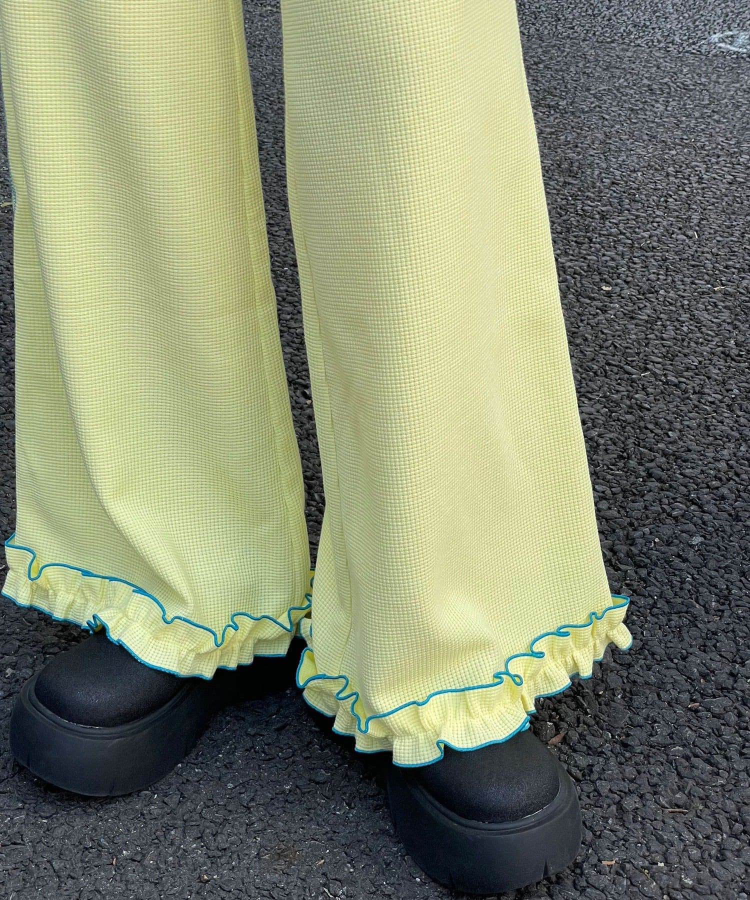 HELLO.SANFRANCISCO 窩夫格喇叭褲 - Image 49