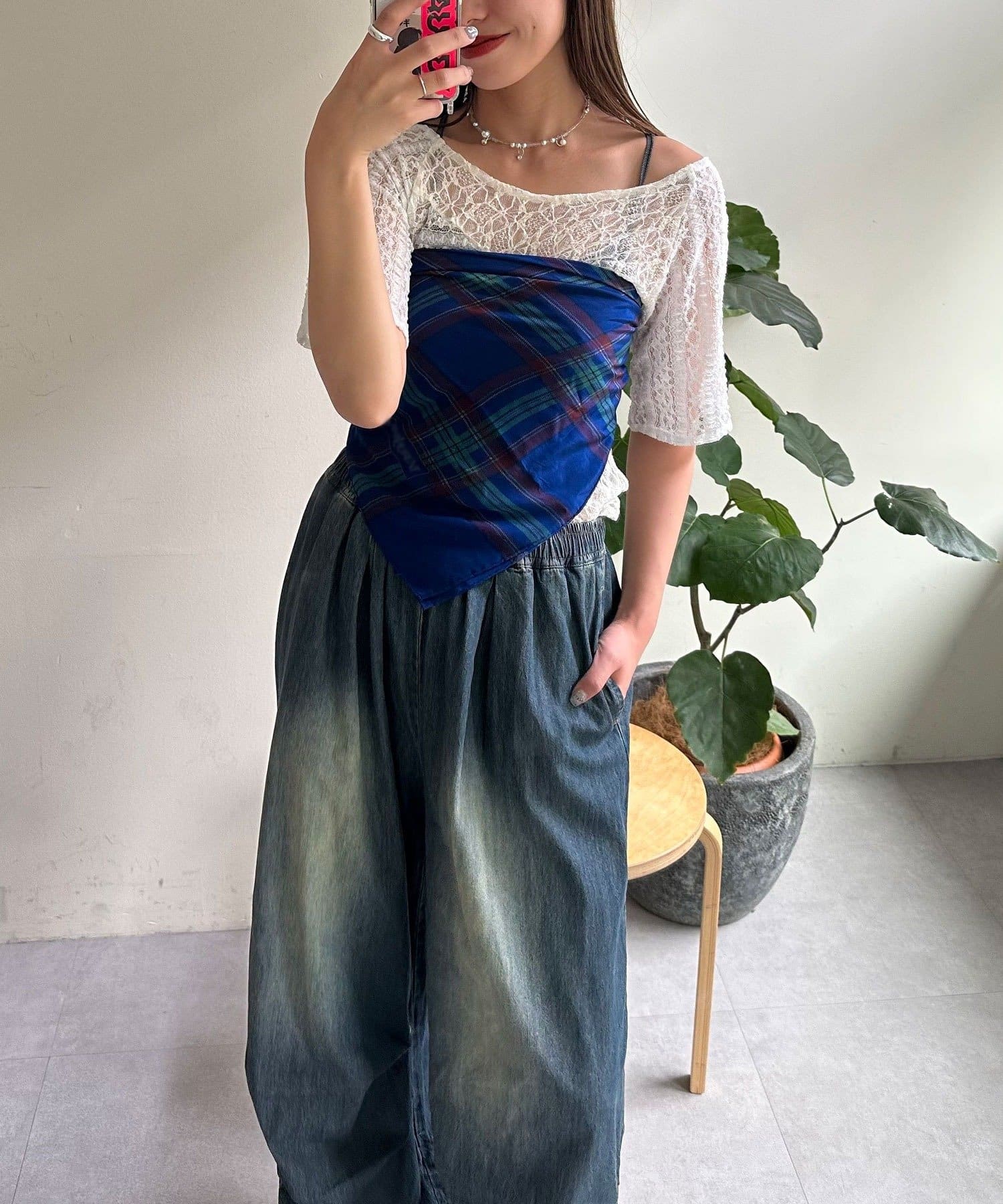 CIAOPANIC Lace拼接sheer top - Image 14