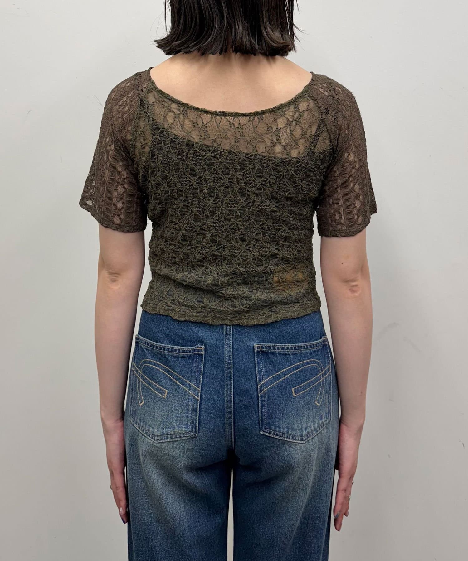 CIAOPANIC Lace拼接sheer top - Image 26