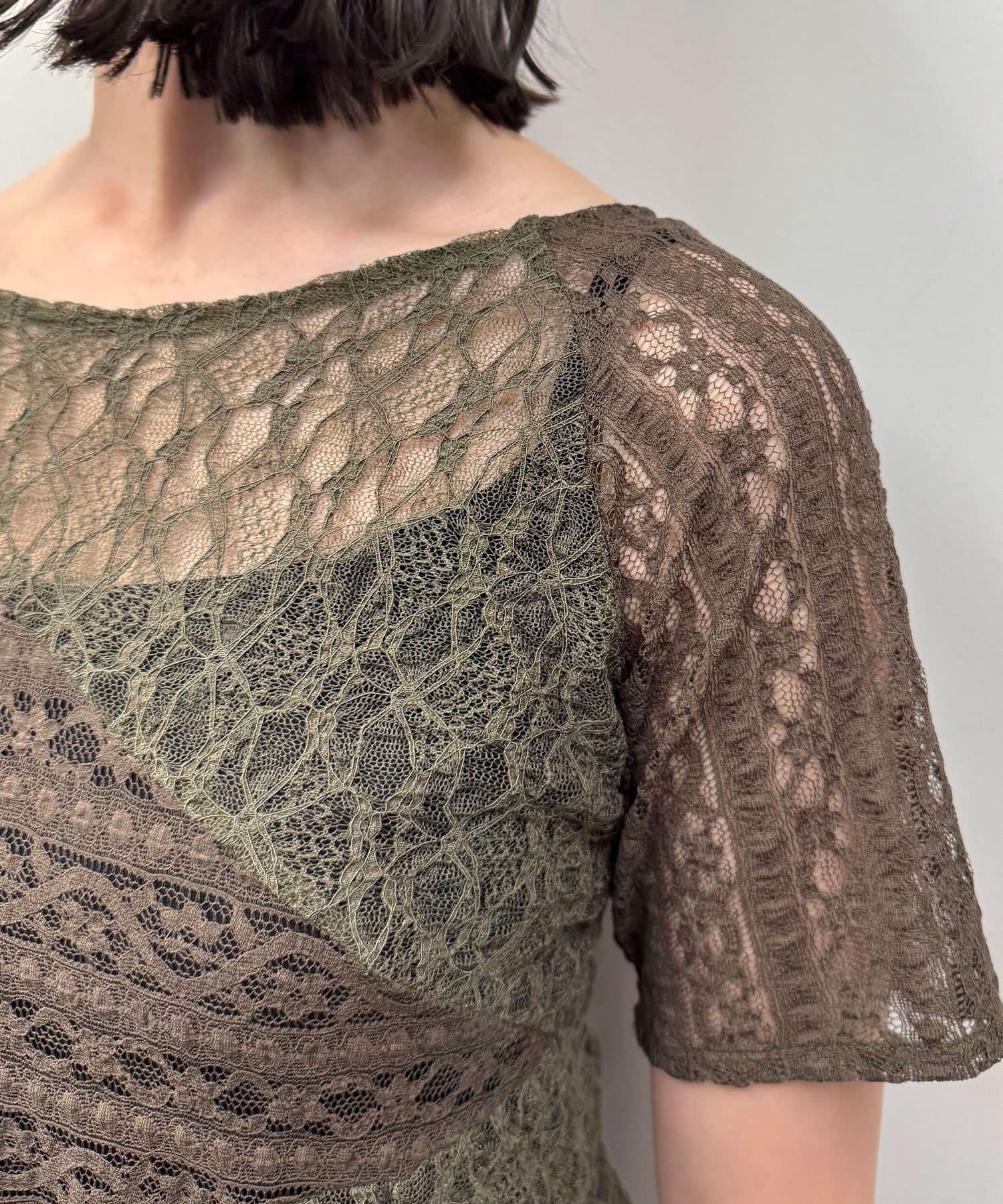 CIAOPANIC Lace拼接sheer top - Image 27