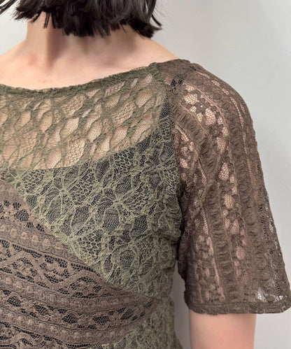 CIAOPANIC Lace拼接sheer top - Image 27