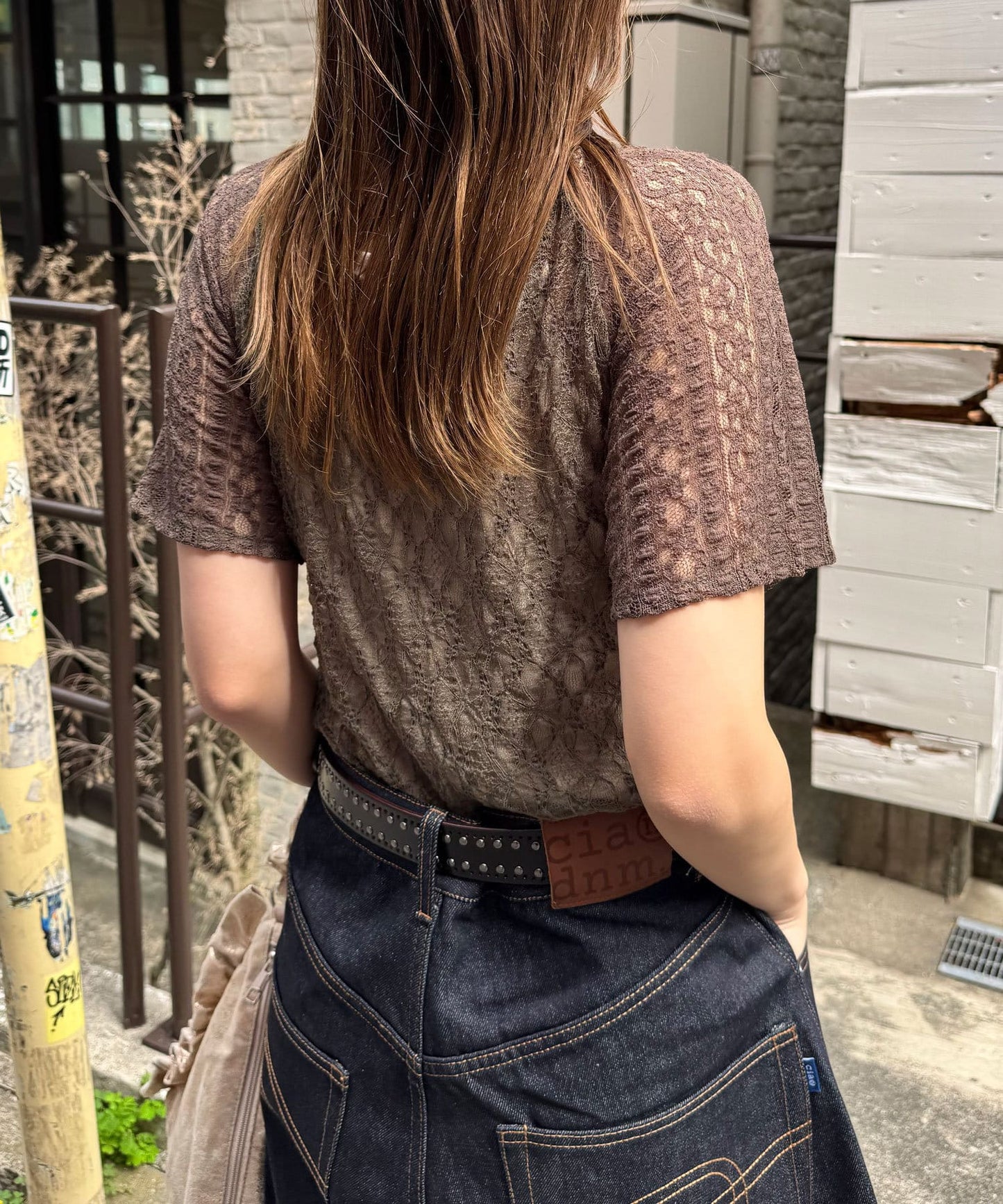 CIAOPANIC Lace拼接sheer top - Image 21