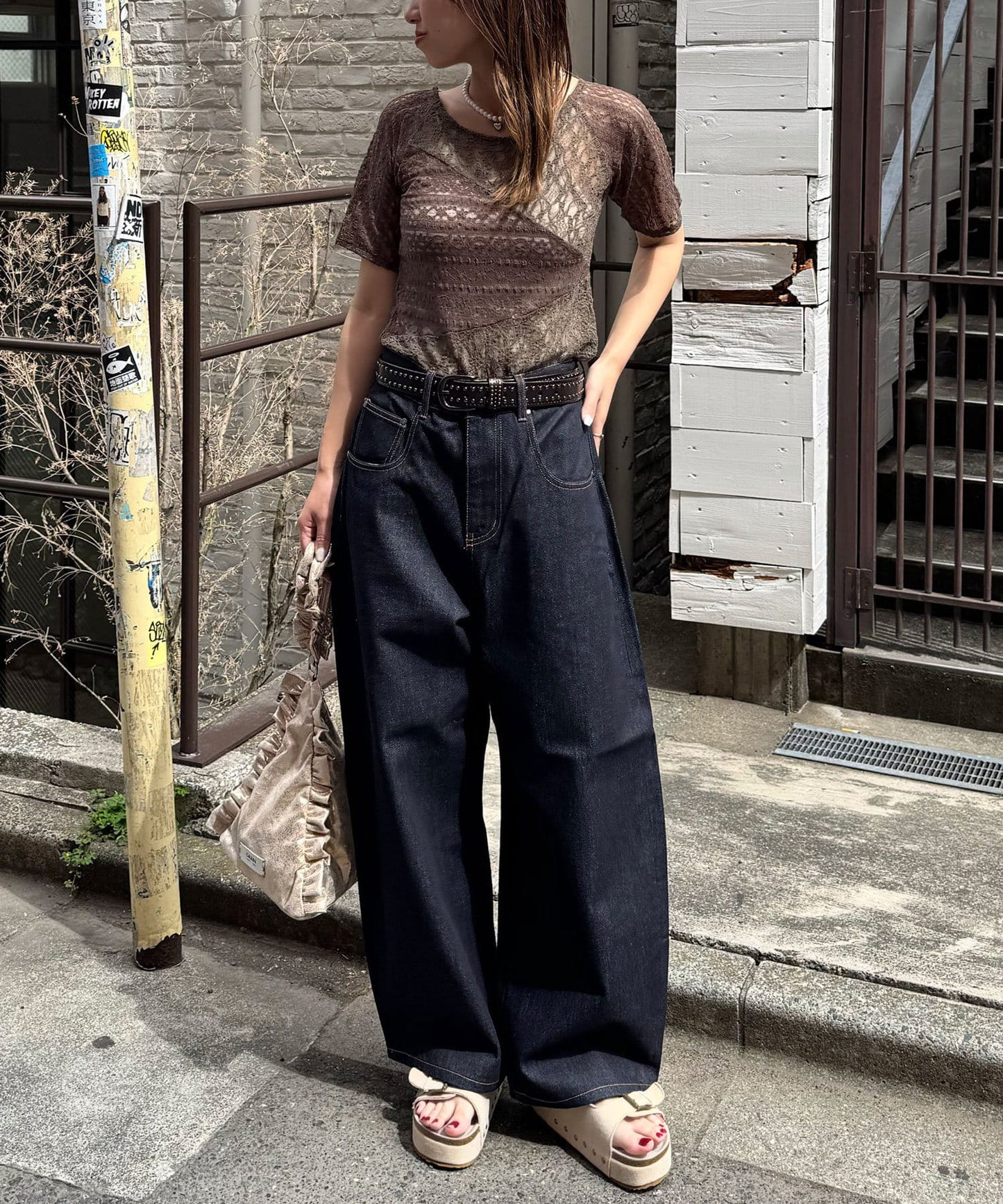 CIAOPANIC Lace拼接sheer top - Image 23