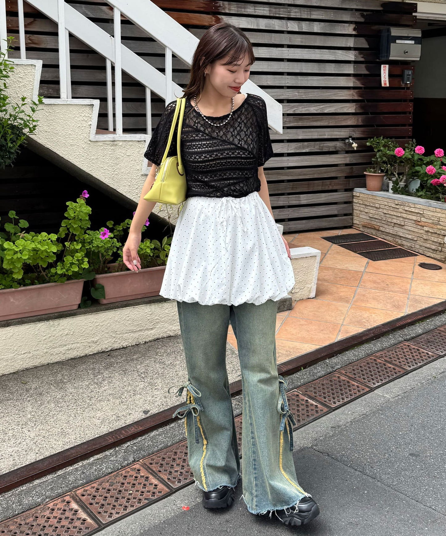 CIAOPANIC Lace拼接sheer top - Image 36