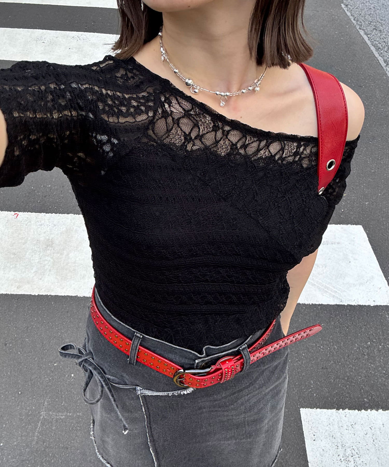 CIAOPANIC Lace拼接sheer top - Image 28