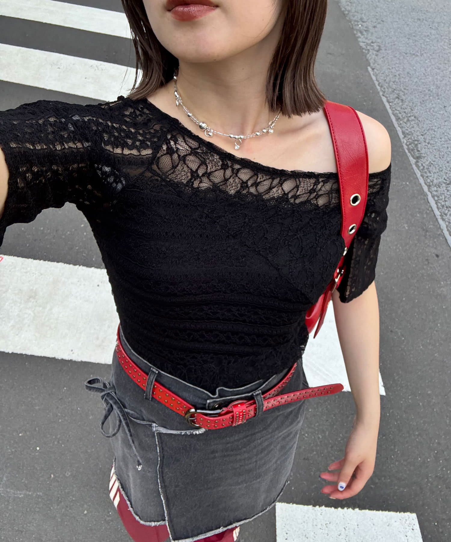 CIAOPANIC Lace拼接sheer top - Image 29