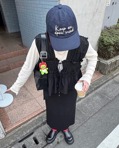 umm. By Discoat 褶褶絲帶sleeveless