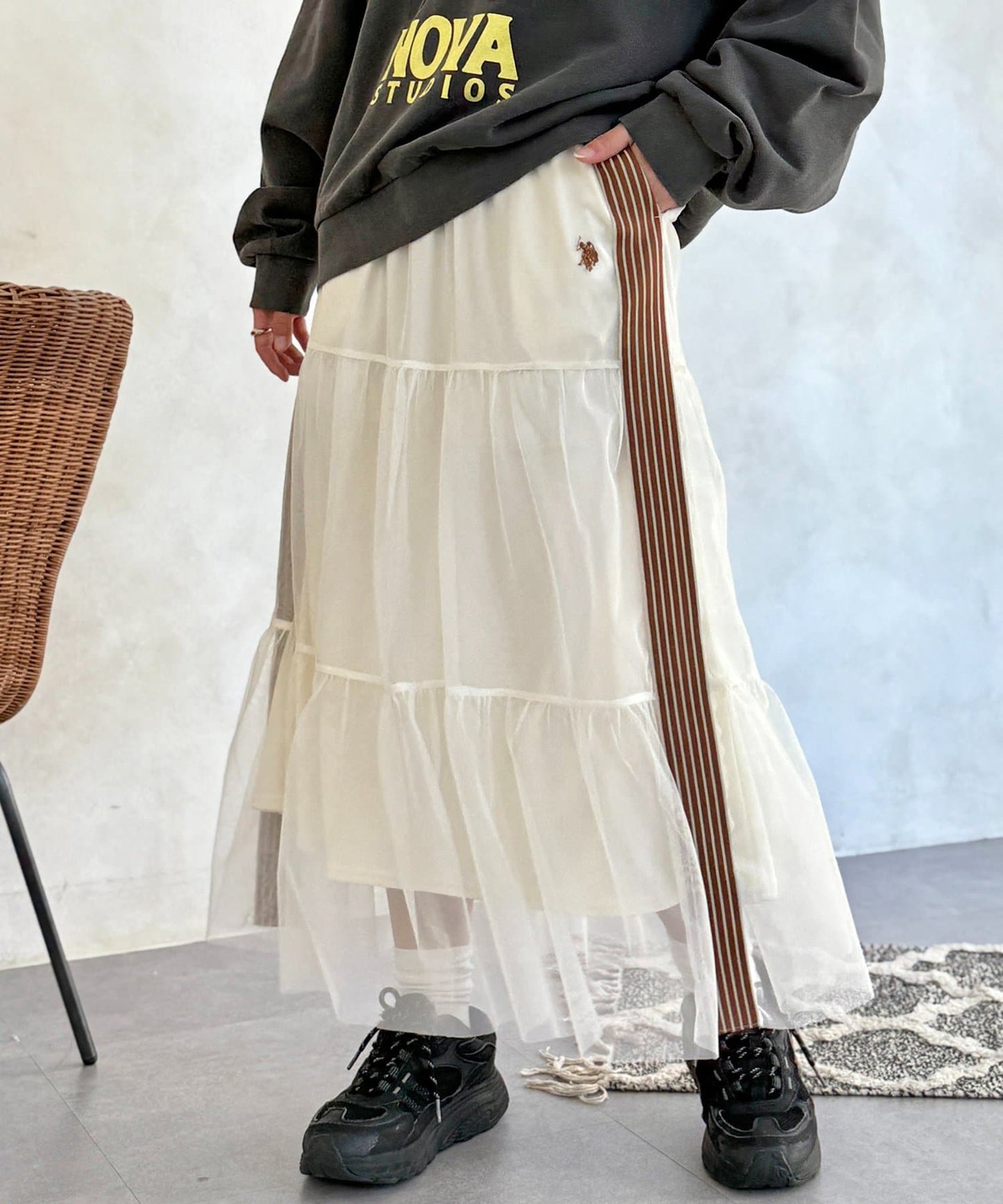 CPCM x U.S. POLO ASSN. Tiered skirt - Image 1