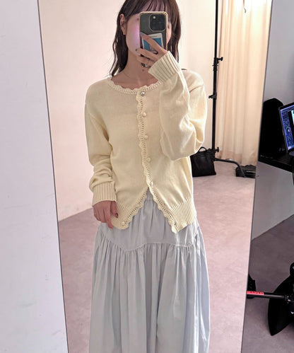 umm. By Discoat 心心紐Cardigan - Image 11