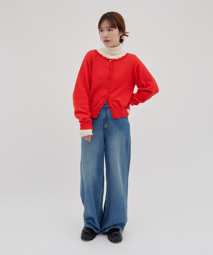 umm. By Discoat 心心紐Cardigan - Image 16