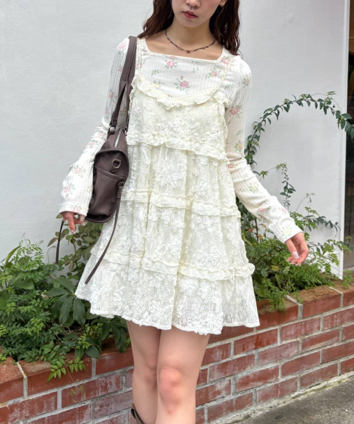 w closet 3D lace mini cami dress - Image 1