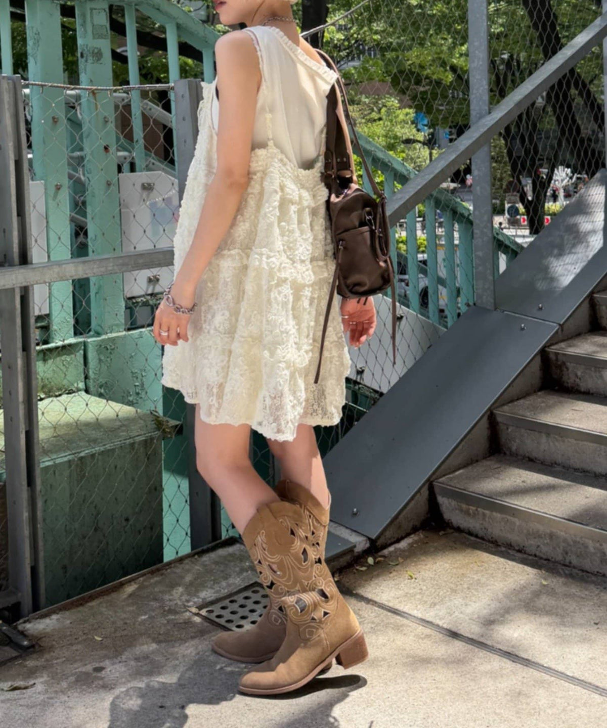 w closet 3D lace mini cami dress - Image 17
