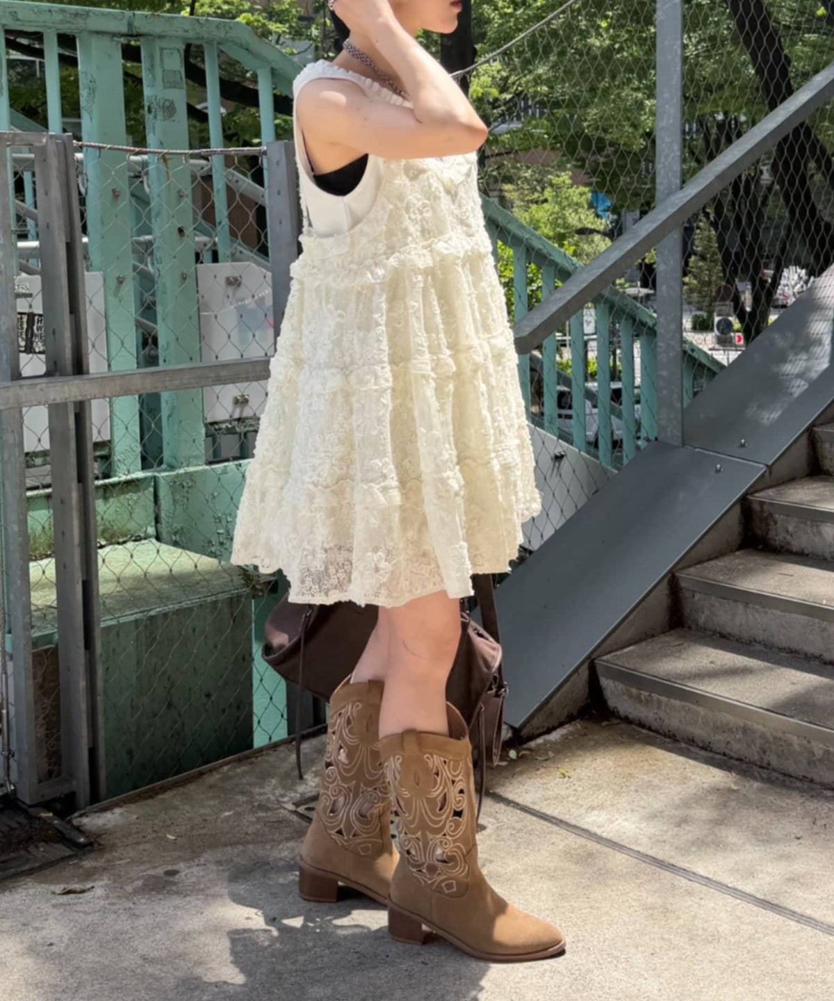 w closet 3D lace mini cami dress - Image 18