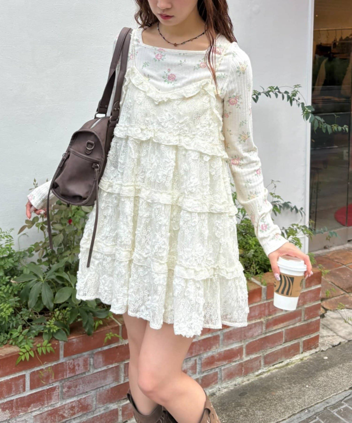 w closet 3D lace mini cami dress - Image 8