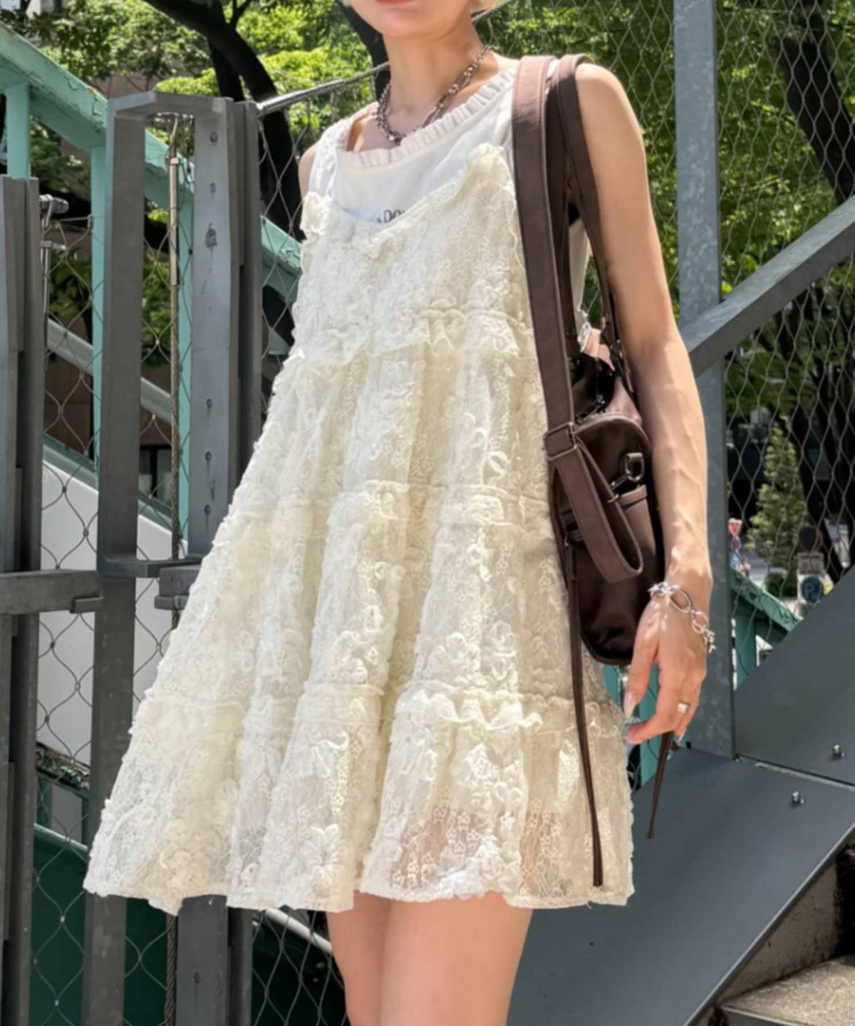 w closet 3D lace mini cami dress - Image 14