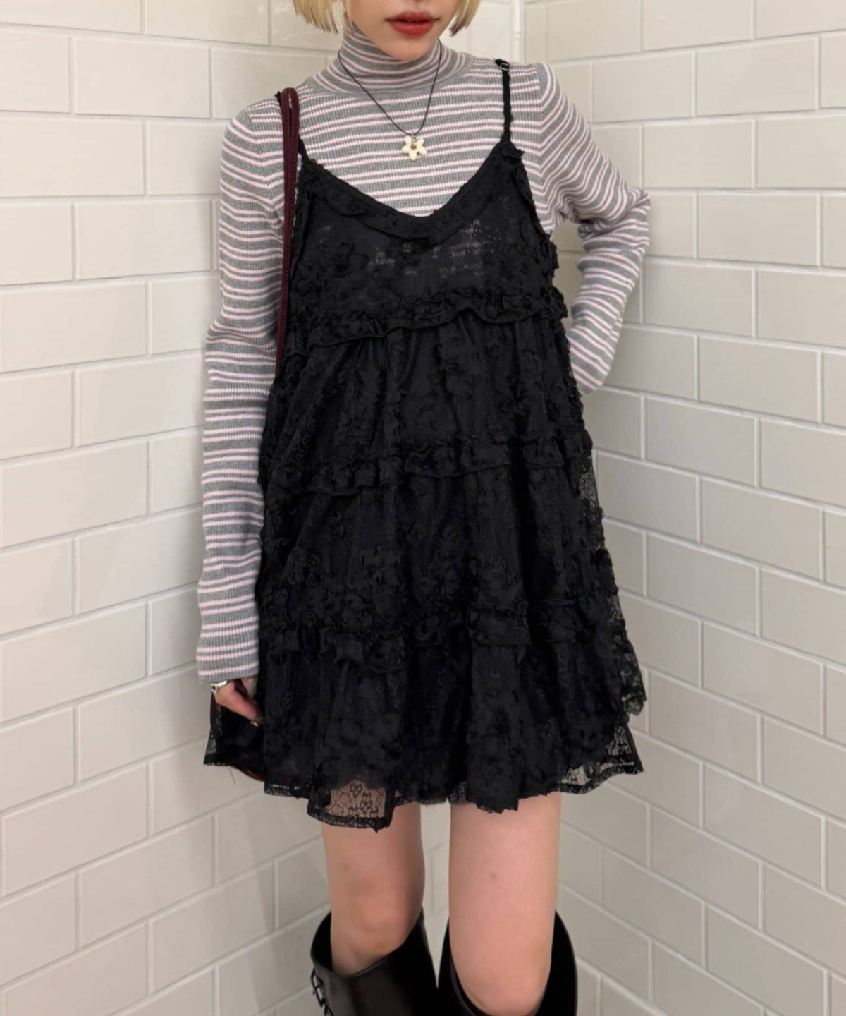 w closet 3D lace mini cami dress - Image 25