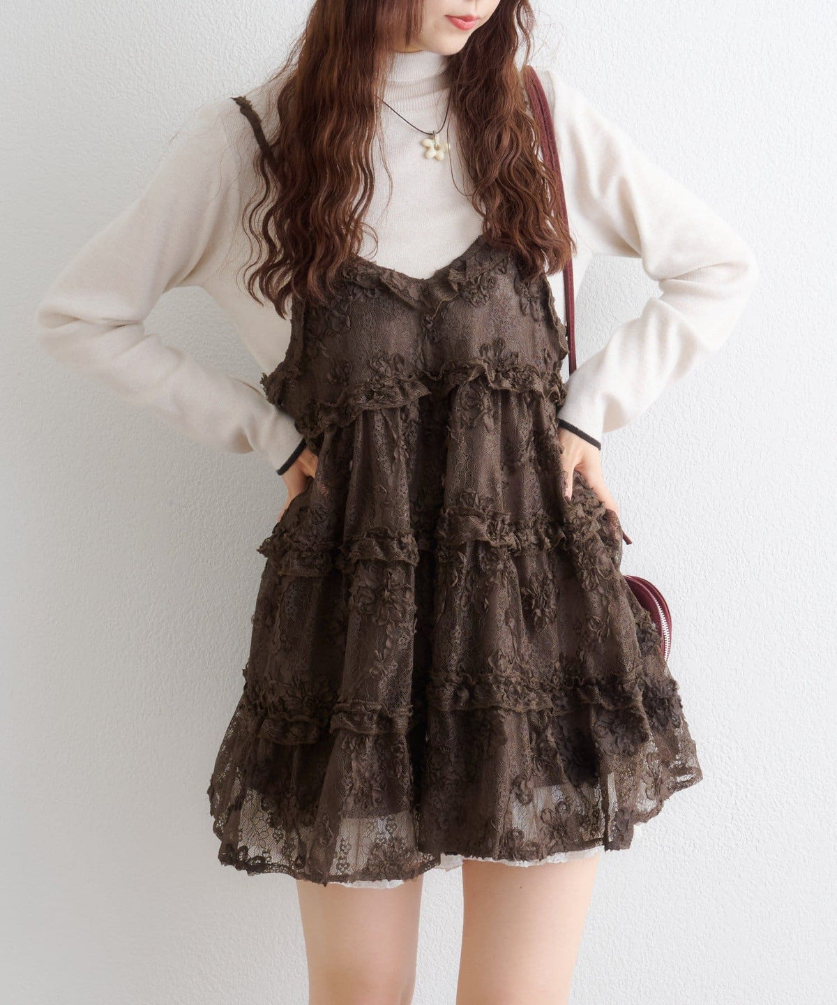 w closet 3D lace mini cami dress - Image 5