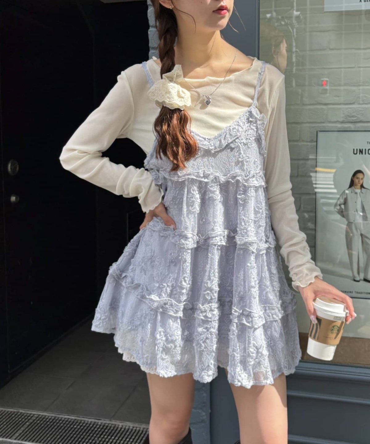 w closet 3D lace mini cami dress - Image 68