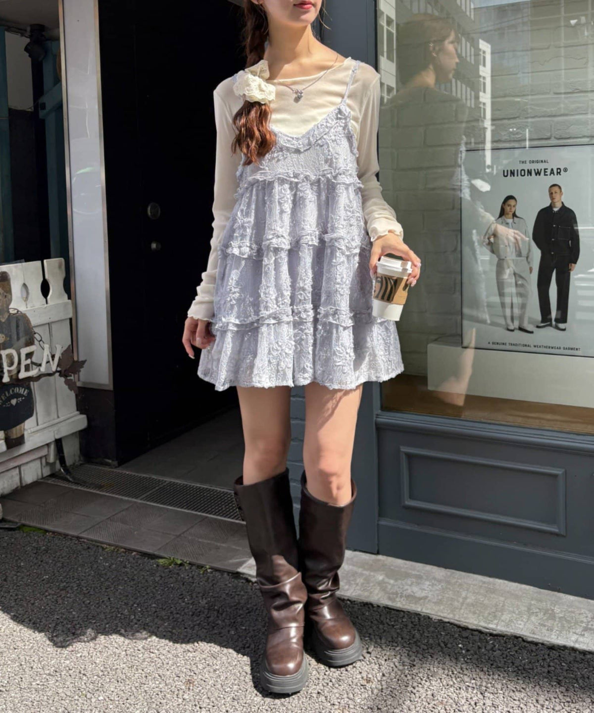 w closet 3D lace mini cami dress - Image 71
