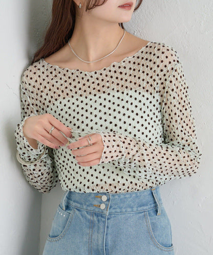 mystic 波點 lace Top