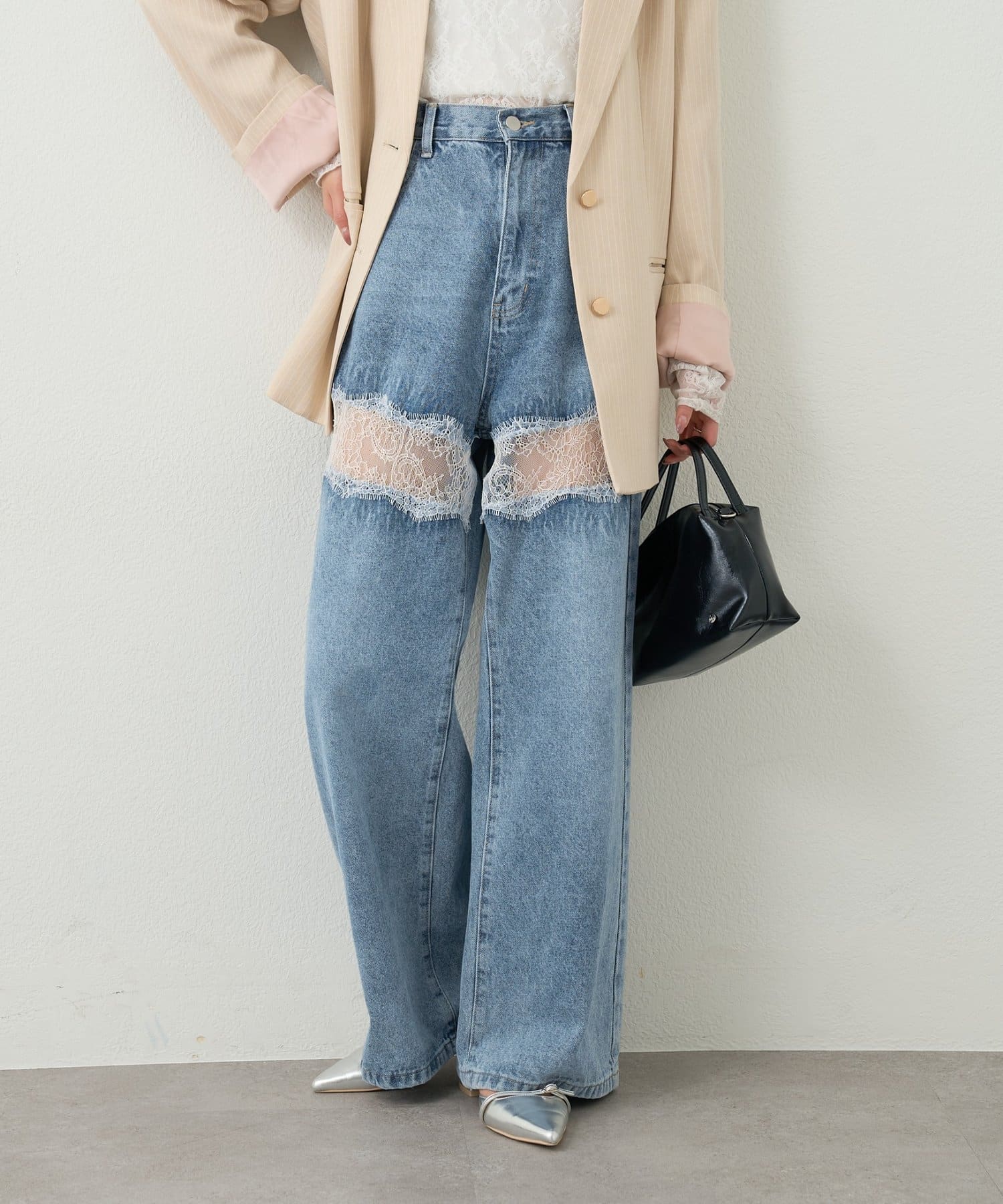 mystic Lace switching denim - Image 1