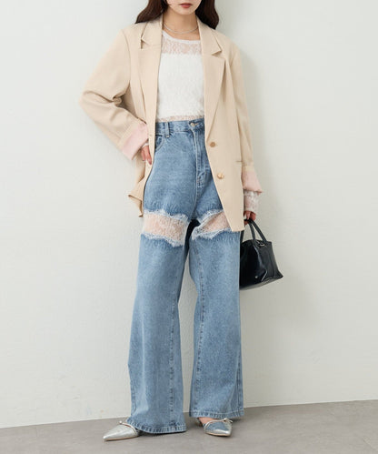 mystic Lace switching denim - Image 12