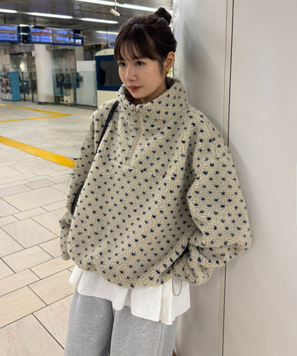umm. By Discoat 毛毛 half-zip top - Image 2