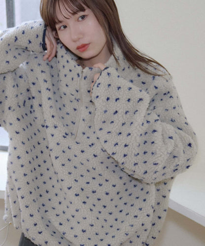 umm. By Discoat 毛毛 half-zip top - Image 14