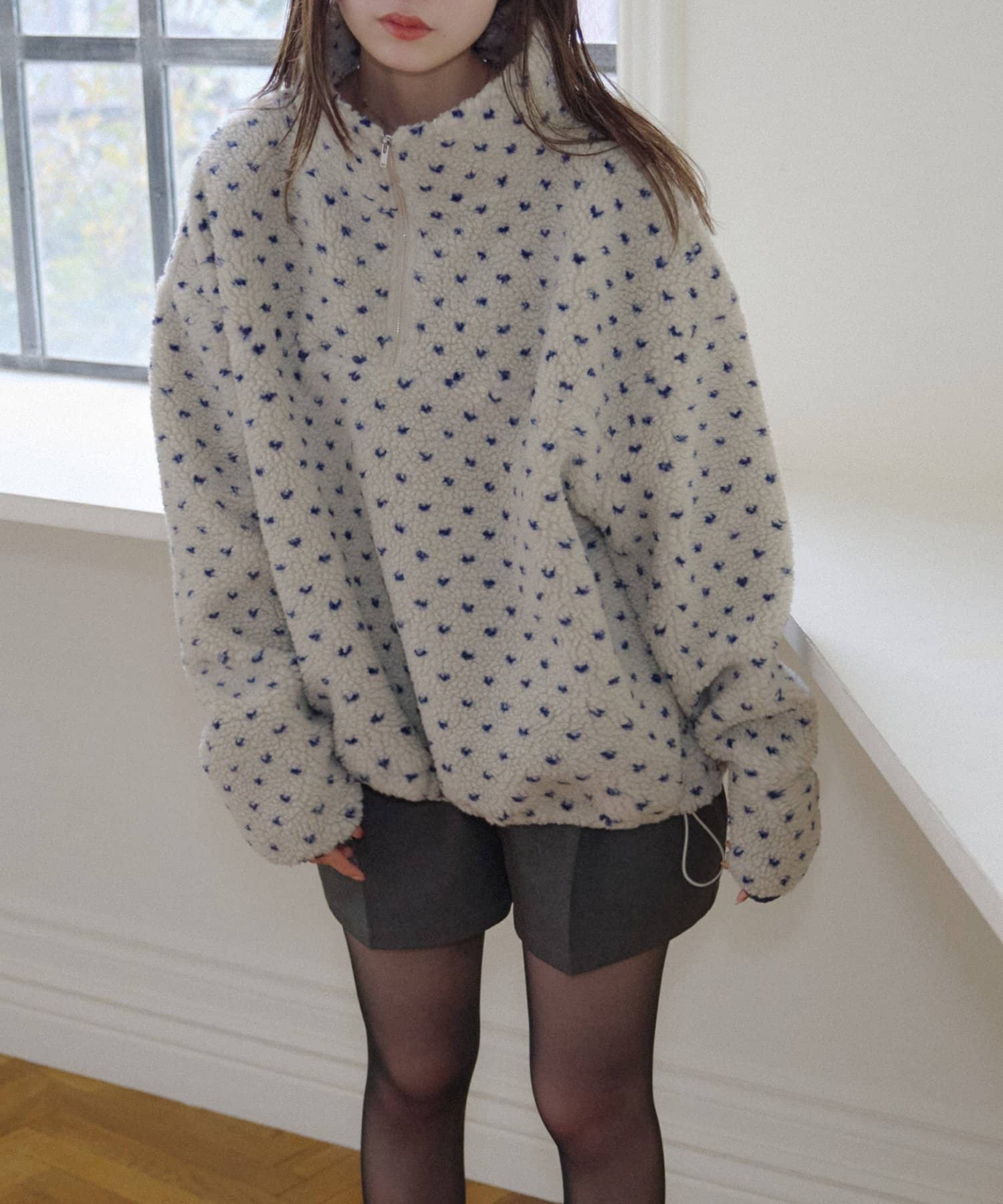 umm. By Discoat 毛毛 half-zip top - Image 19