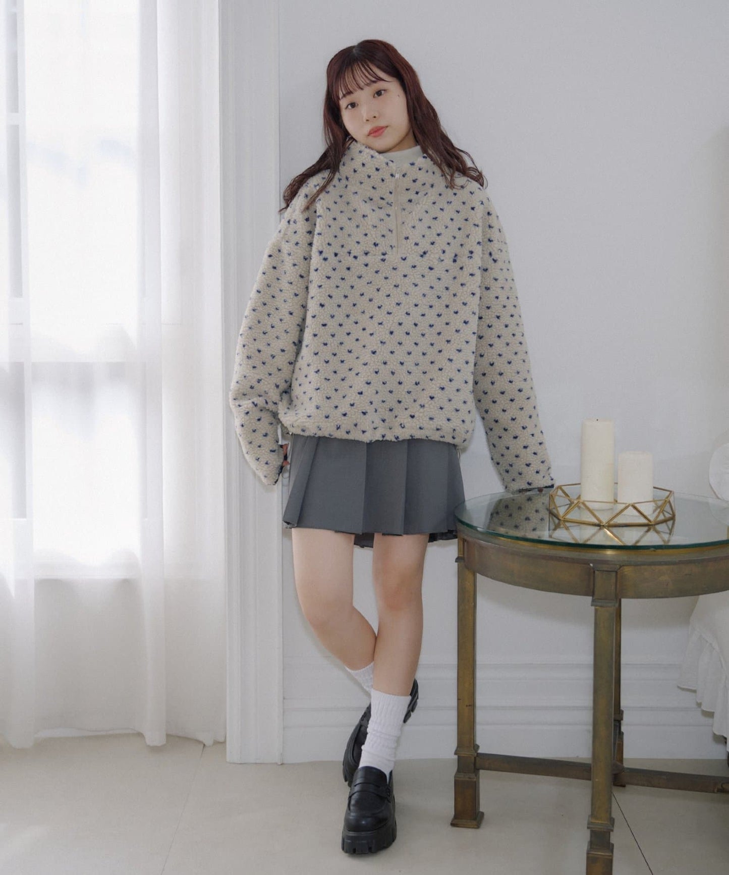 umm. By Discoat 毛毛 half-zip top - Image 26