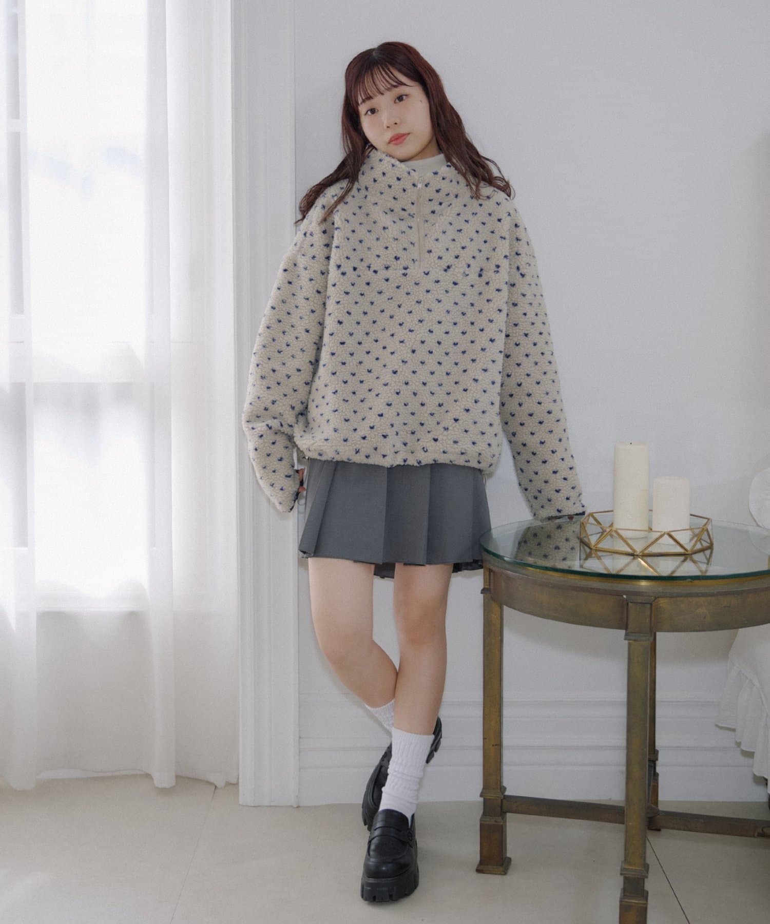 umm. By Discoat 毛毛 half-zip top - Image 26