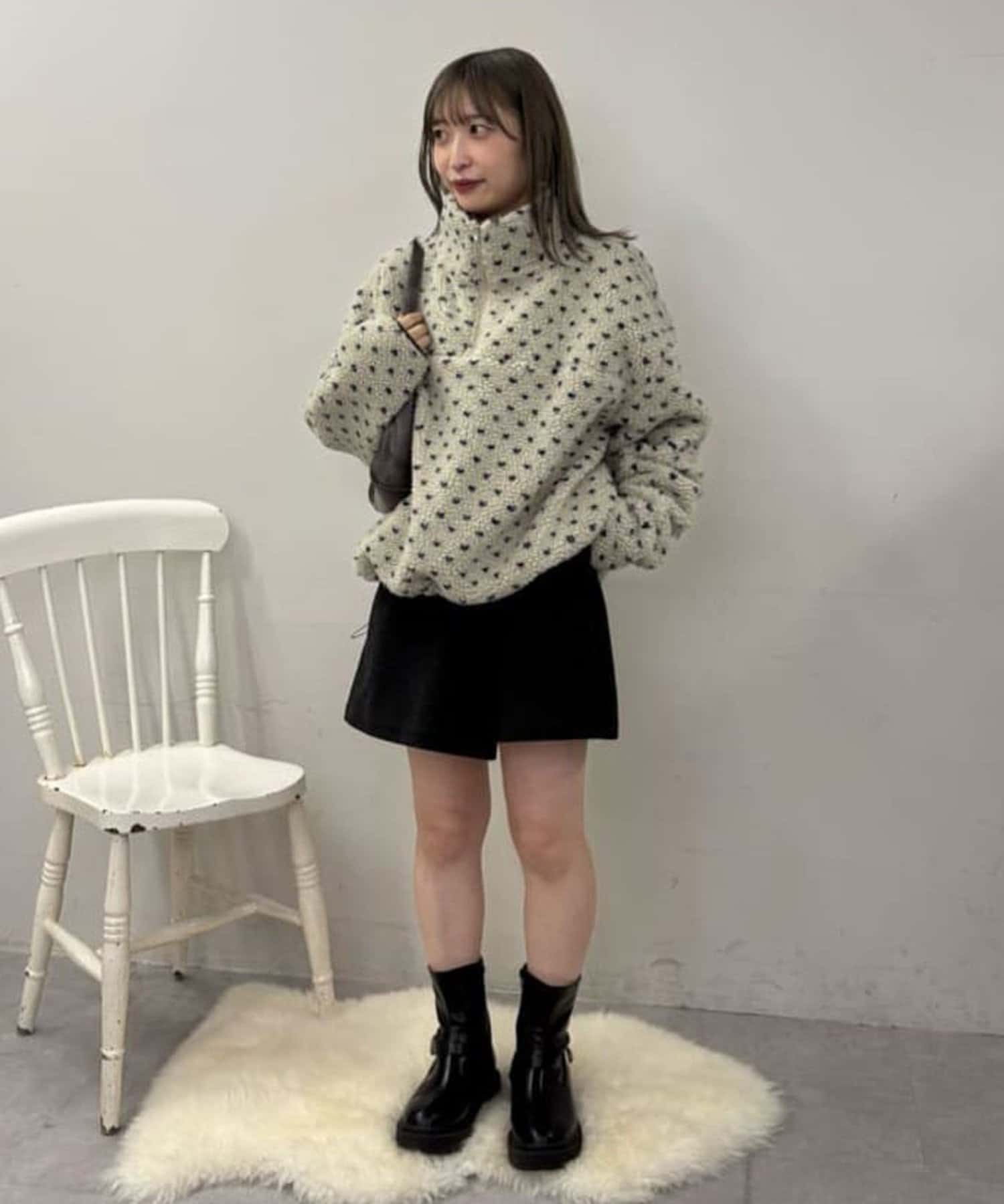 umm. By Discoat 毛毛 half-zip top - Image 29