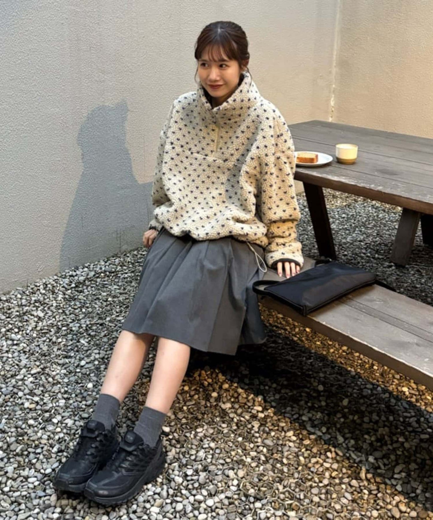 umm. By Discoat 毛毛 half-zip top - Image 30