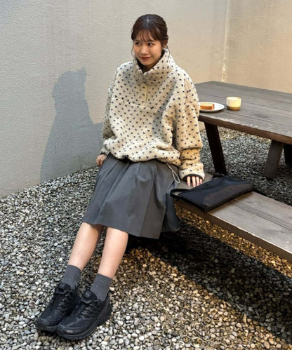 umm. By Discoat 毛毛 half-zip top - Image 30