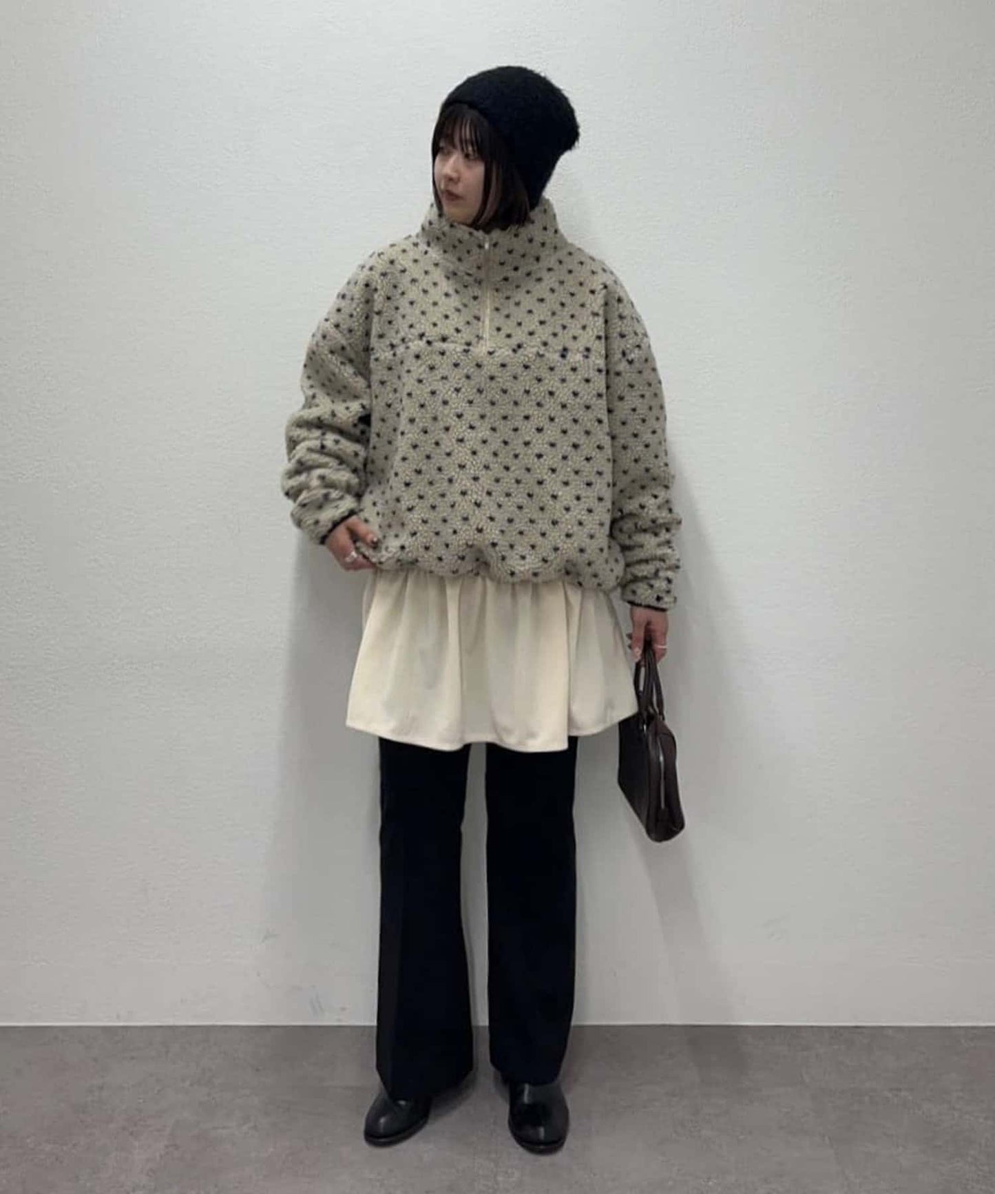 umm. By Discoat 毛毛 half-zip top - Image 31