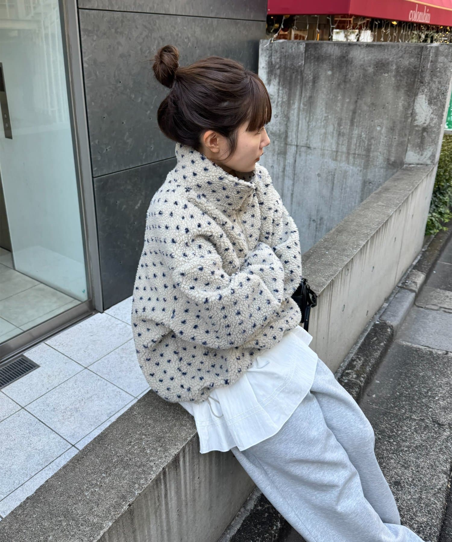 umm. By Discoat 毛毛 half-zip top - Image 5