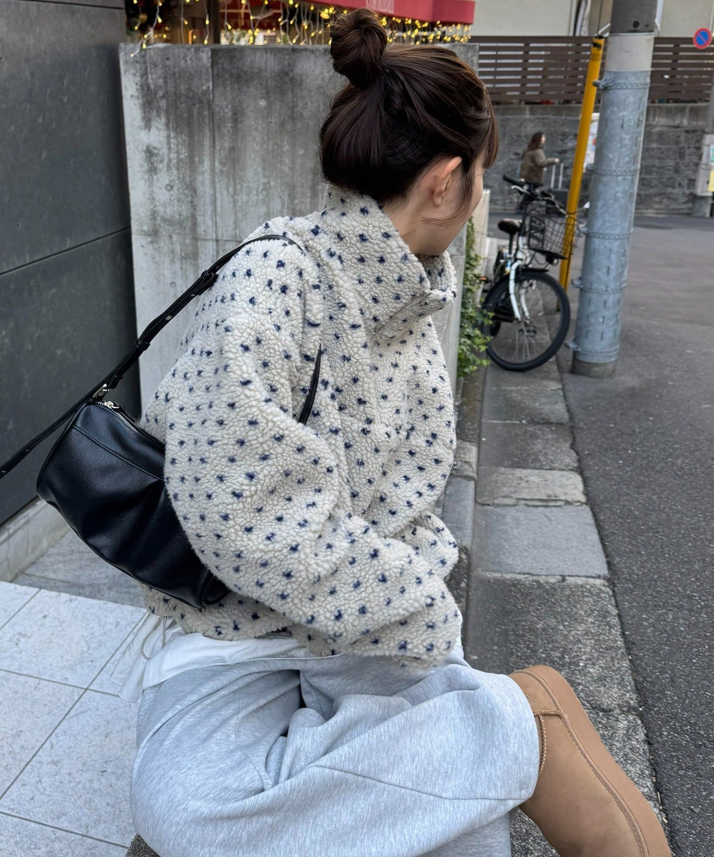 umm. By Discoat 毛毛 half-zip top - Image 8