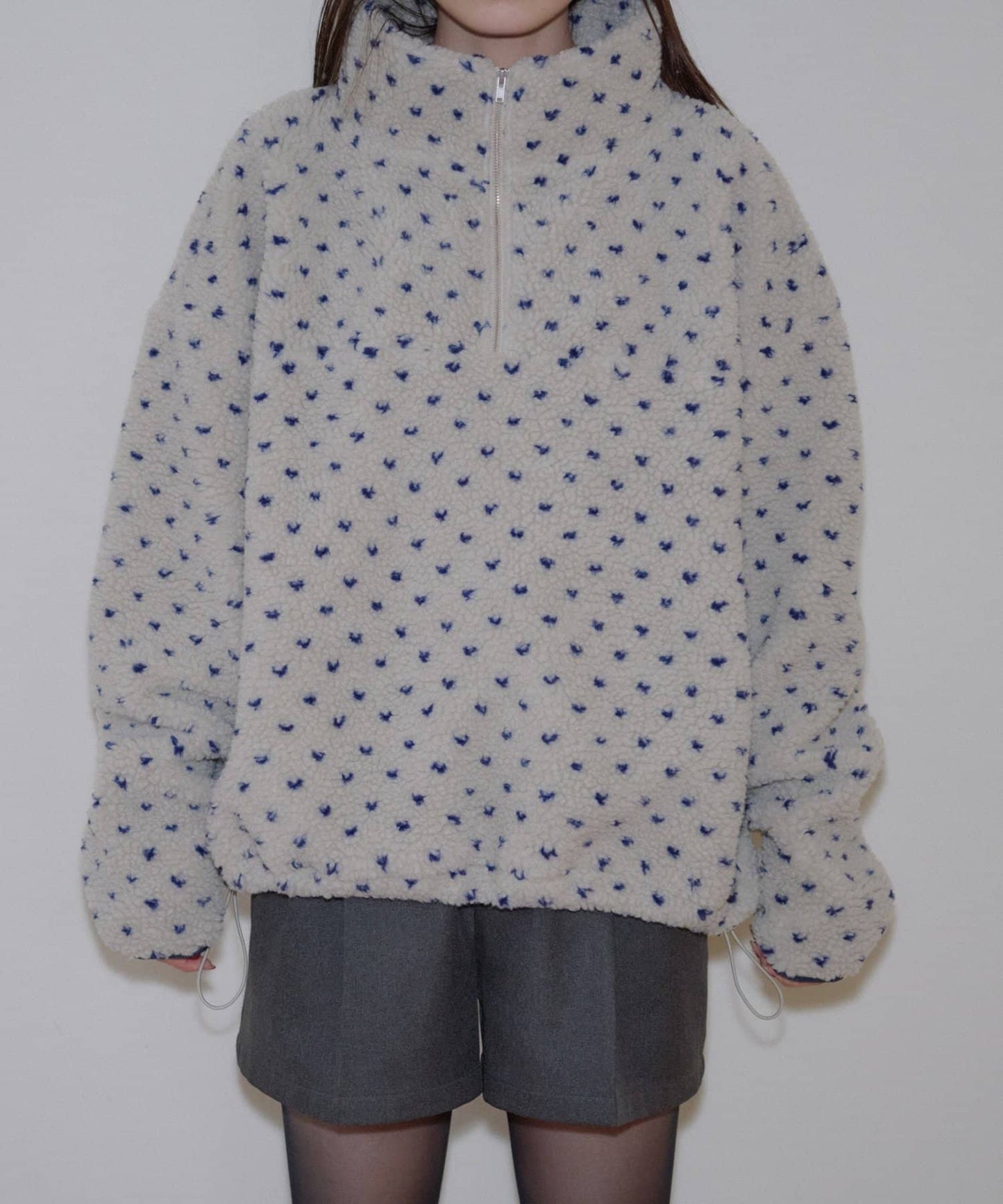 umm. By Discoat 毛毛 half-zip top - Image 48