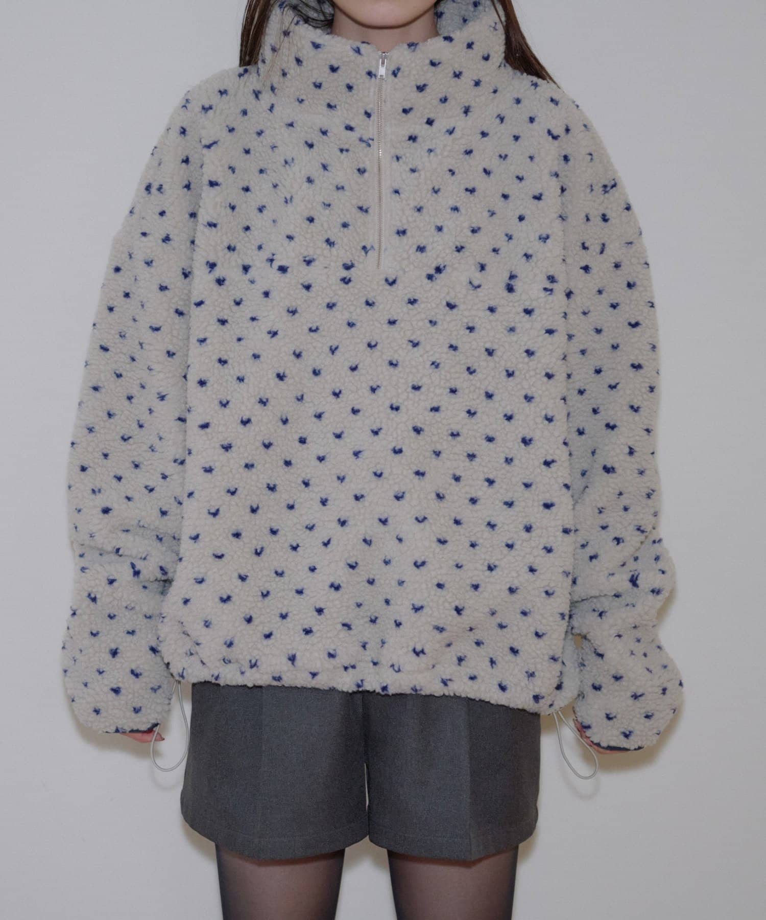 umm. By Discoat 毛毛 half-zip top - Image 48