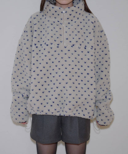 umm. By Discoat 毛毛 half-zip top - Image 48
