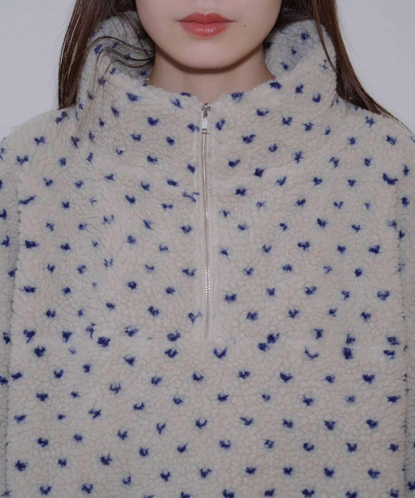 umm. By Discoat 毛毛 half-zip top - Image 49