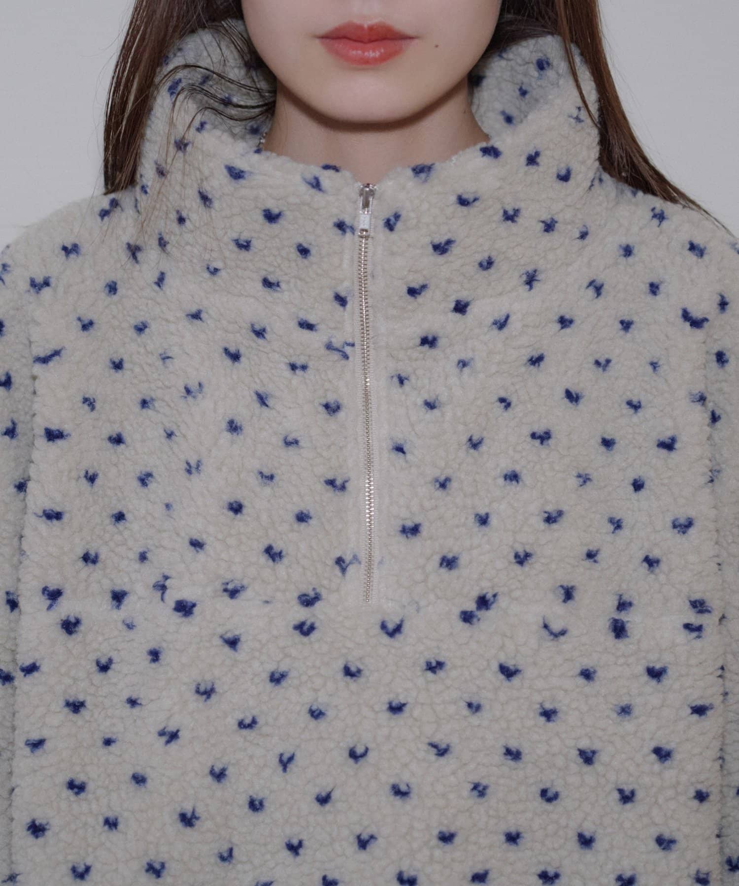 umm. By Discoat 毛毛 half-zip top - Image 49