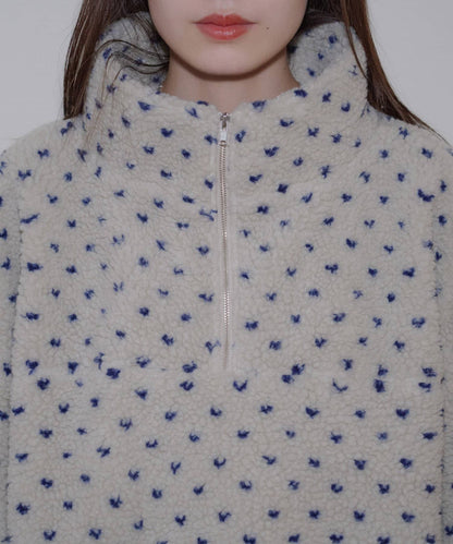 umm. By Discoat 毛毛 half-zip top - Image 49