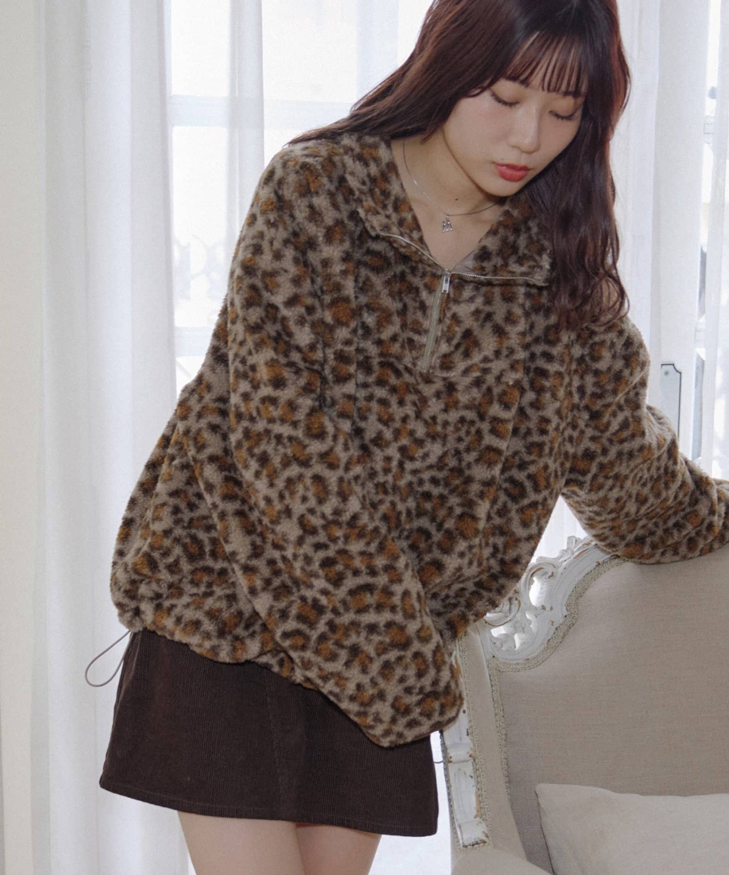 umm. By Discoat 毛毛 half-zip top - Image 33