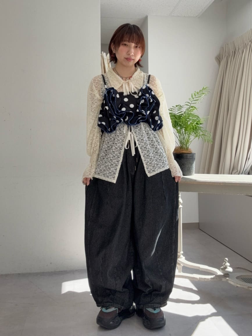 CIAOPANIC Lace-Collar Cardigan with Ribbon - Image 37