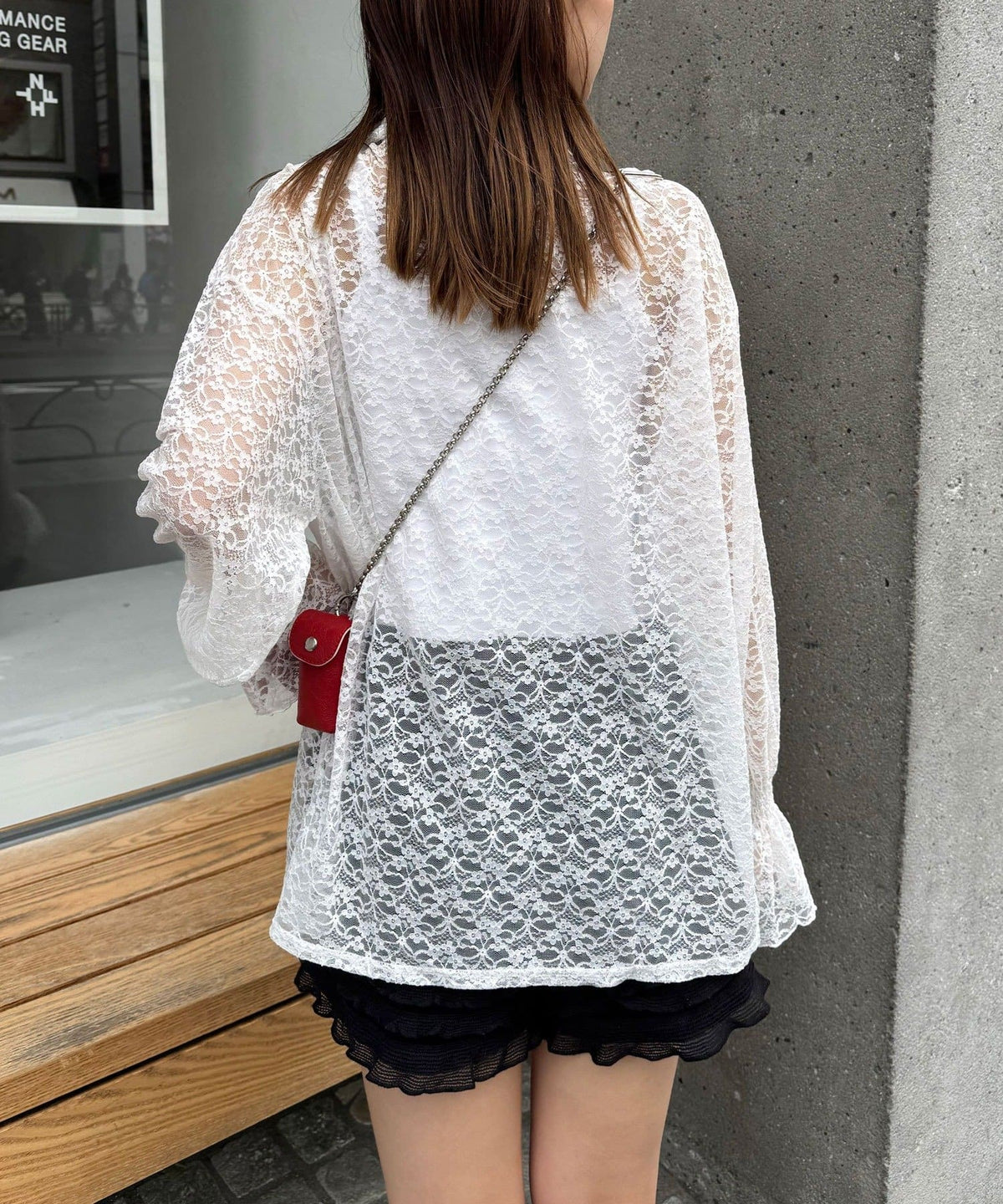 CIAOPANIC Lace-Collar Cardigan with Ribbon - Image 6